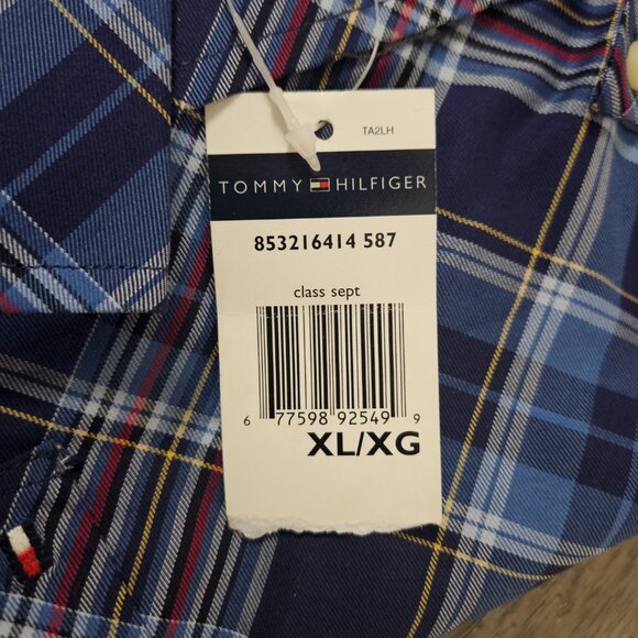 NWT Tommy Hilfiger Shirt XL Plaid Button Down Long Sleeve 100% Cotton - Picture 3 of 5